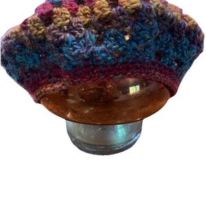 Handmade Granny Stitch Beret Autumn Colors Boho Cottagecore Indie Maker Style